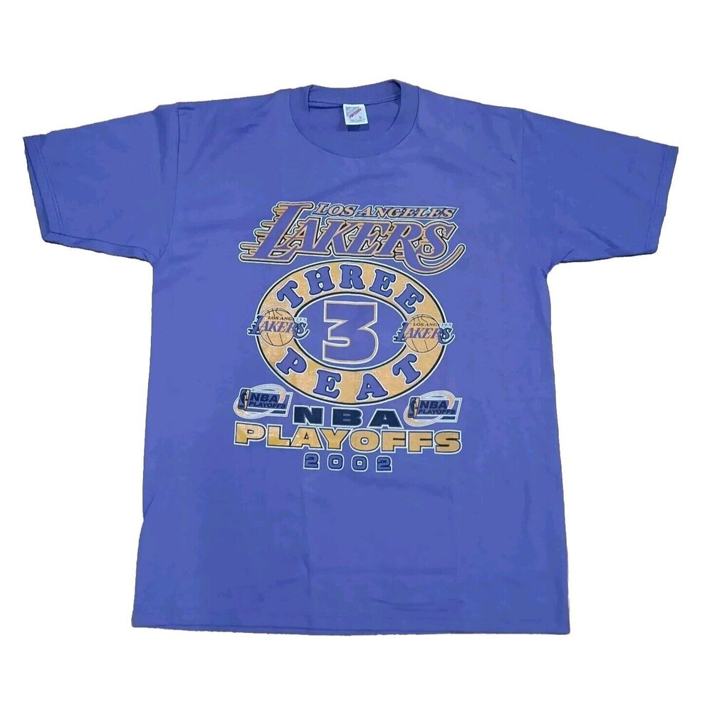 Vintage Los Angeles Lakers 2002 NBA Champions Three 3 Peat Size Large NWOT